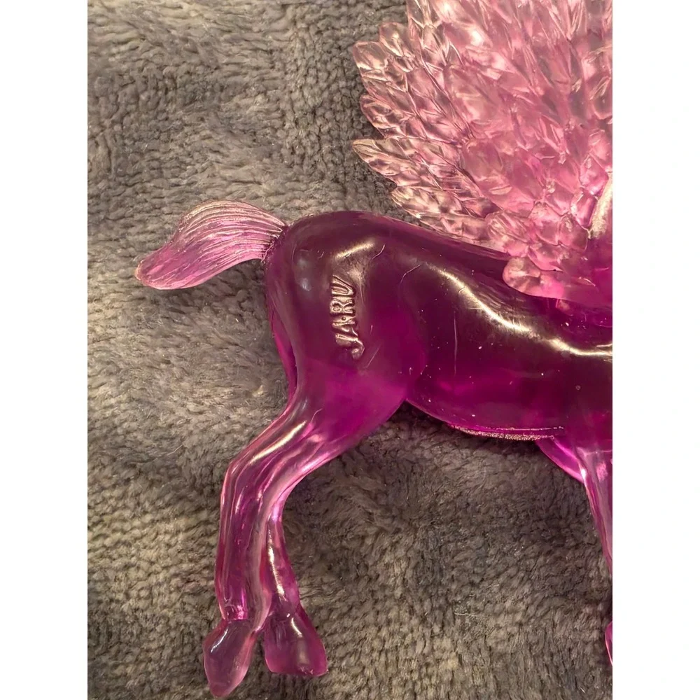 Ja-Ru Purple Translucent Pegasus Unicorn Figure 1097 Mythical Toy